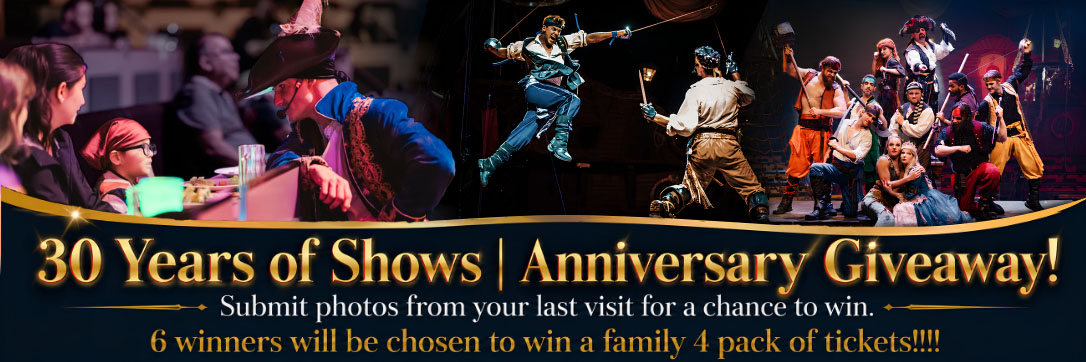 Pirates Dinner Adventure 30th Anniversary Giveaway
