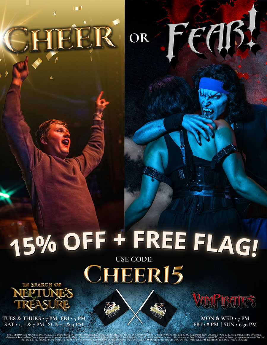 Pirates Dinner Adventure Special Offer - Cheer 15