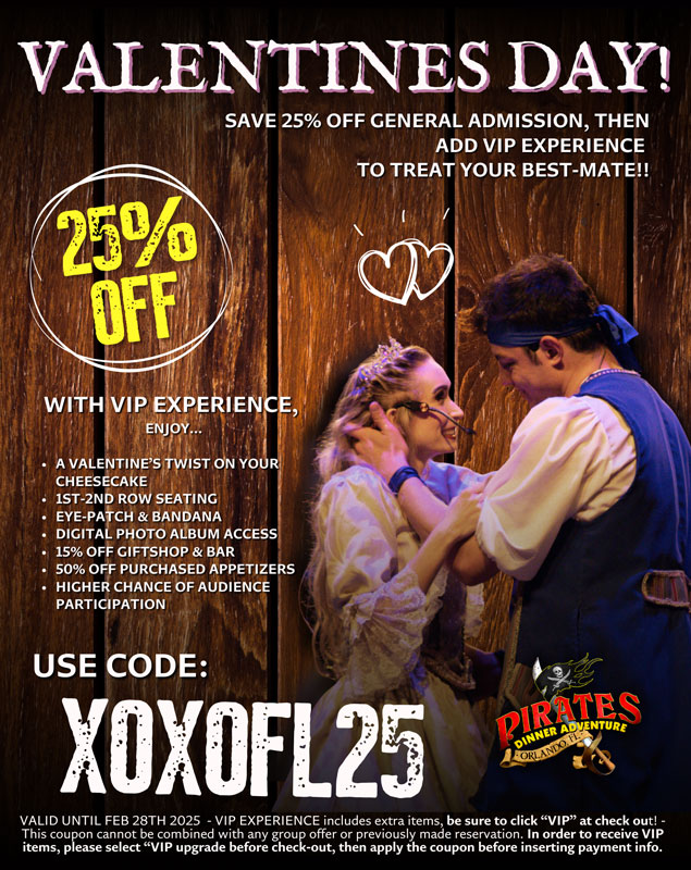 Pirates Dinner Adventure Valentine Special 2025