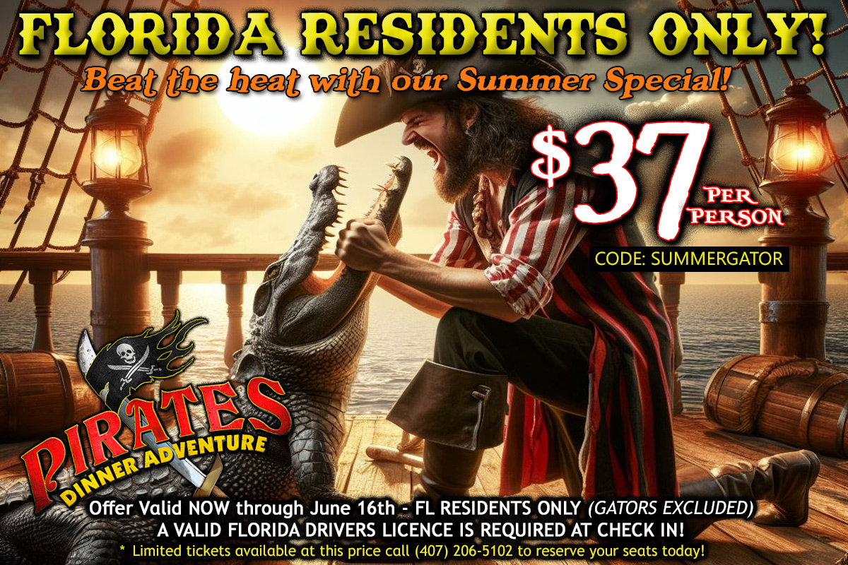 Pirates Dinner Adventure Special Offer - Summer Special $37 per person