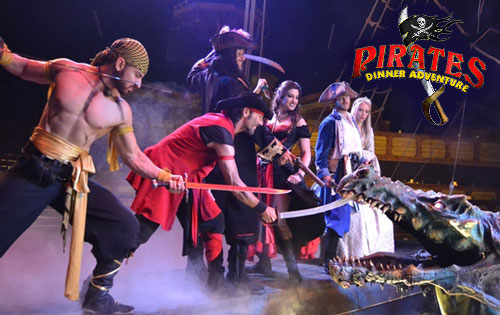 Pirates Dinner Showtime banner For Standard Show